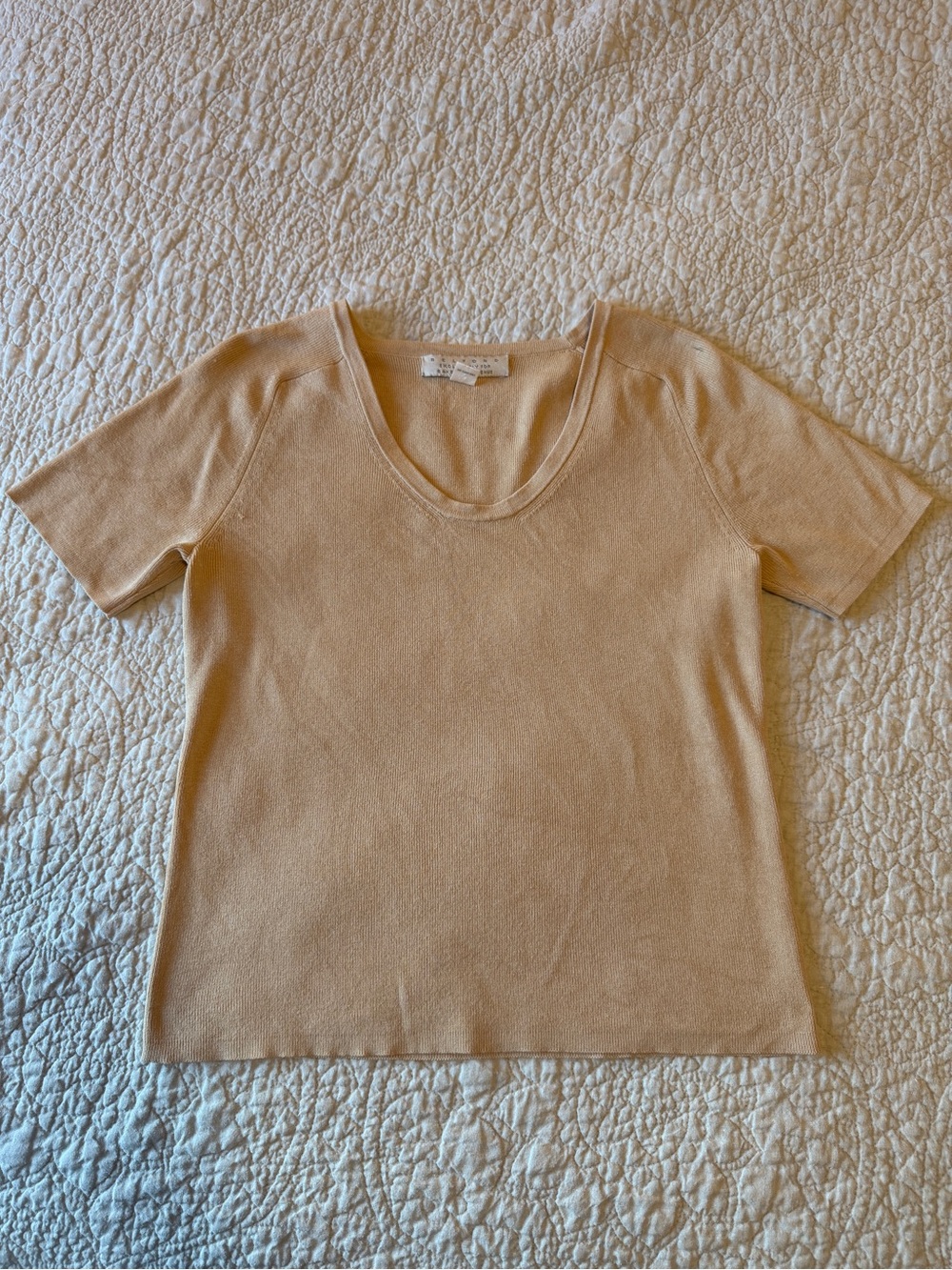 Vintage Belford Saks Fifth Avenue 80% Silk Short Sleeve Sweater Small